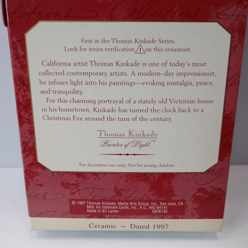 Hallmark Keepsake Ornament 1997 Thomas Kinkade Victorian Christmas 1st Series - Picture 6 of 6